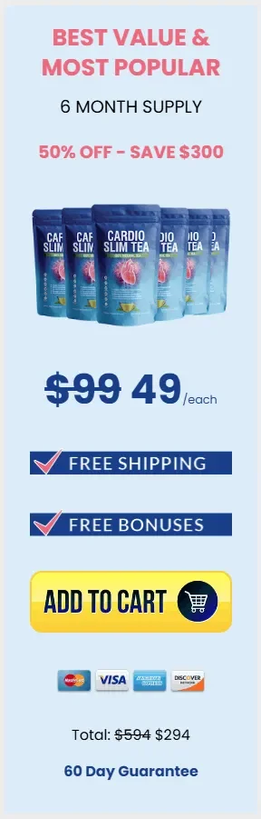 Buy Cardio Slim Tea 6 Bottle